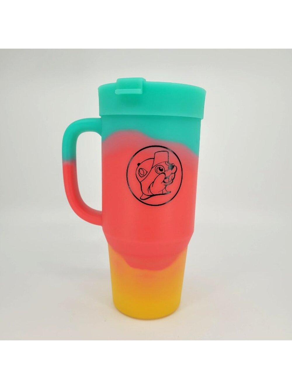 32oz Buc-ee's Silipint Silicone Tumbler with Lid Aurora Tie-dye